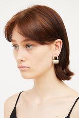 Chanel2024 Faux Pearl CC Purse Earrings