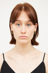 Chanel2024 Cruise CC Square Enamel Earrings