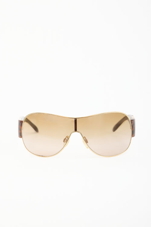 Chanel 4154 Perforated CC Shield Sunglasses