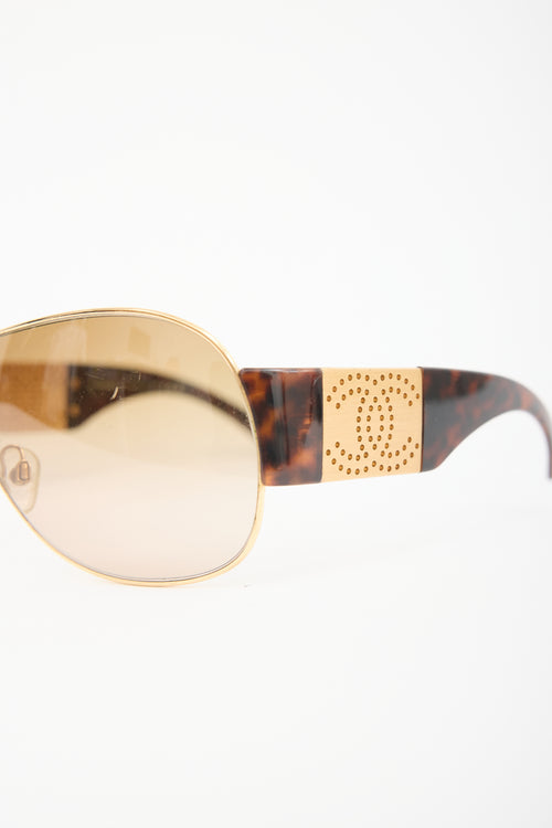 Chanel 4154 Perforated CC Shield Sunglasses