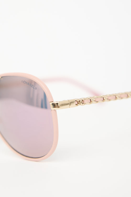 Chanel 4219-Q Braided Chain Sunglasses