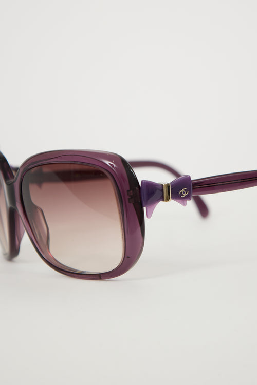Chanel 5172 CC Bow Square Sunglasses