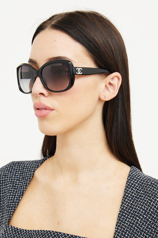 Chanel Black 5183 Round Sunglasses