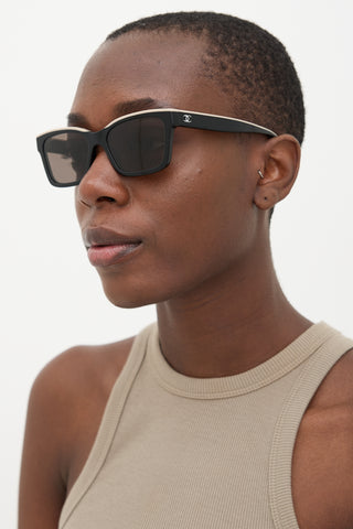 Chanel 5417 Square CC Logo Sunglasses