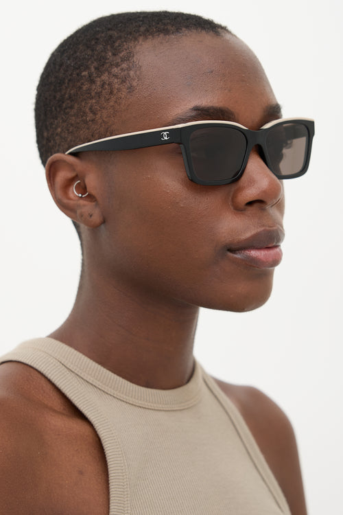Chanel 5417 Square CC Logo Sunglasses