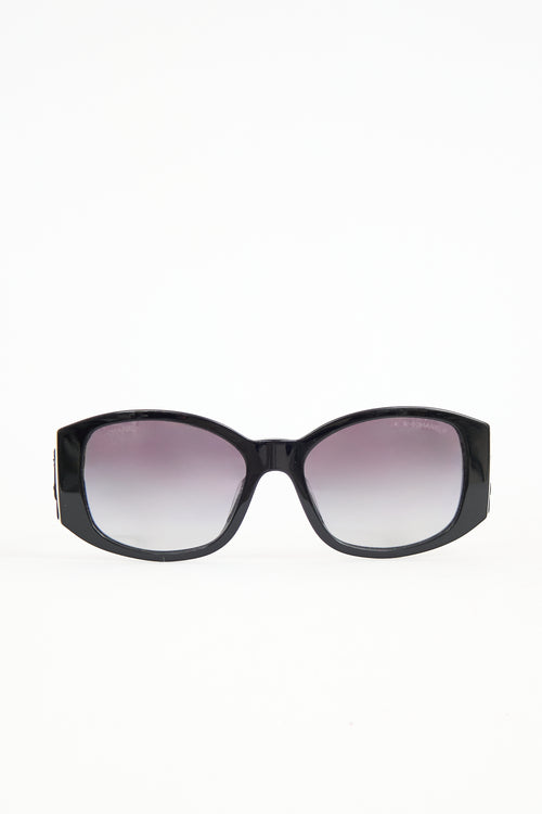 Chanel 5450-A Embroidered CC Sunglasses
