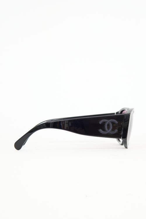 Chanel 5450-A Embroidered CC Sunglasses