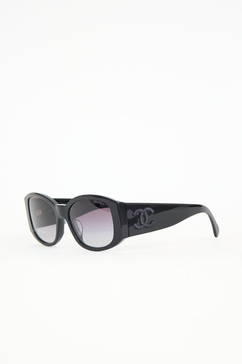 Chanel 5450-A Embroidered CC Sunglasses