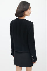 Chanel Fall 2008 Black Wool Four Button Jacket