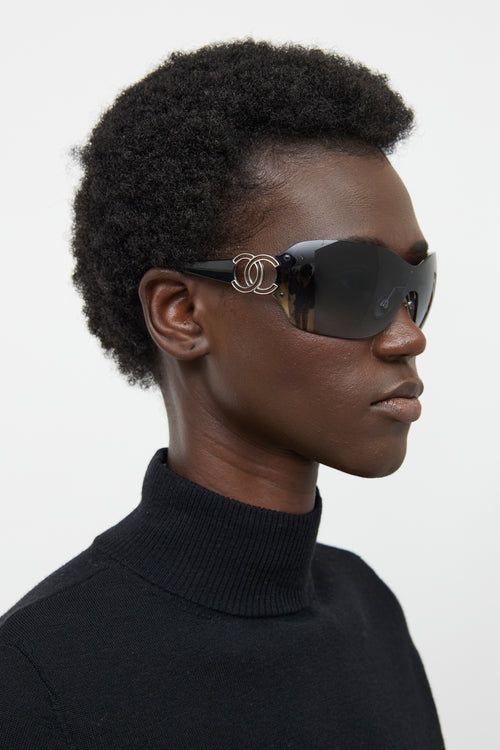 Chanel Black CC 4147 Sunglasses