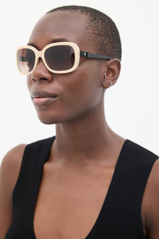 Chanel Beige & Black 5280QA Sunglasses