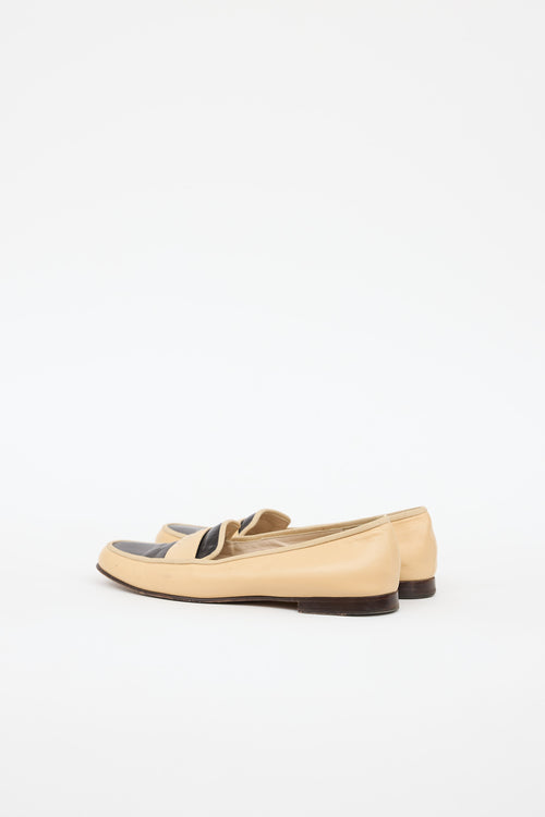 Chanel Leather Logo Loafer