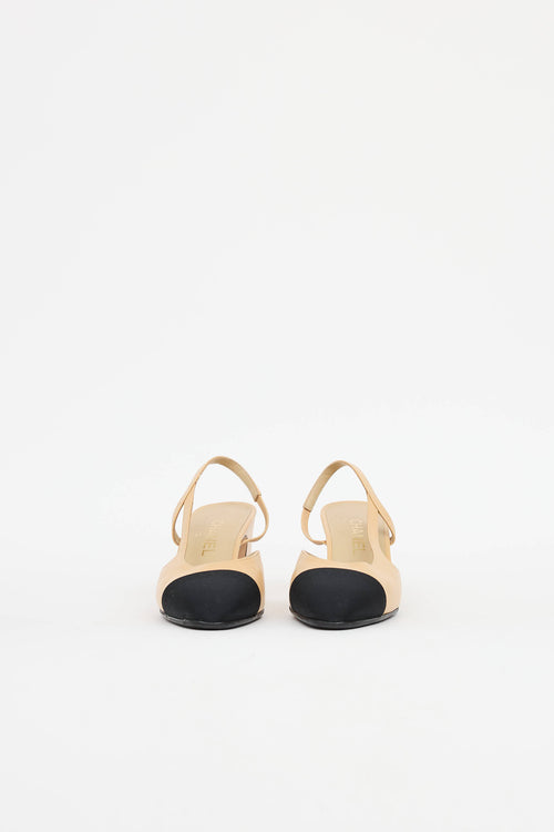 ChanelCap Toe Slingback Pump