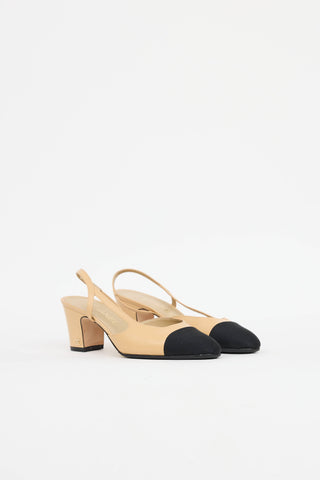 ChanelCap Toe Slingback Pump