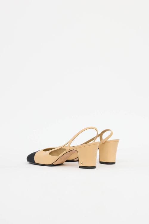 ChanelCap Toe Slingback Pump