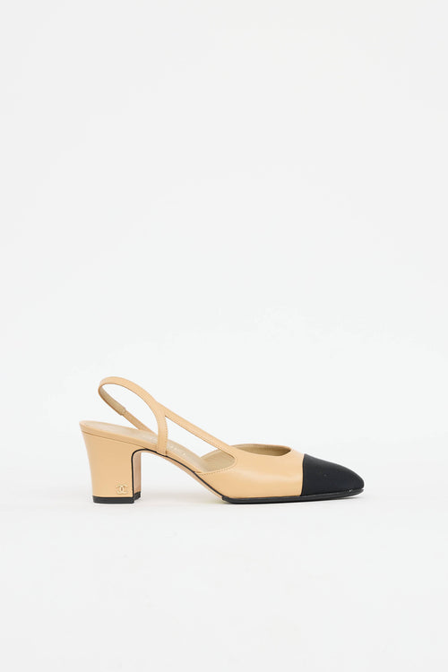 ChanelCap Toe Slingback Pump