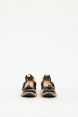Chanel Beige & Black Leather Camelia Heel