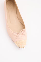 Chanel Embossed Cap Toe Flat