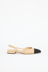 Chanel Cap Toe Slingback Flat