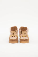 Chanel Shearling High Top Sneaker