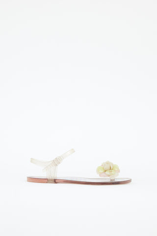 Chanel Clear Camellia Jelly Sandal