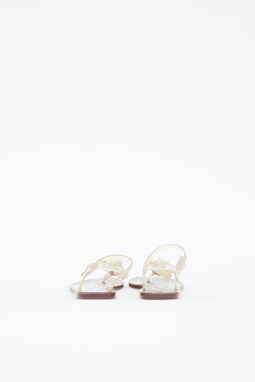 Chanel Clear Camellia Jelly Sandal