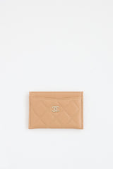 Chanel 2023 Quilted Caviar Leather Classic CC Cardholder