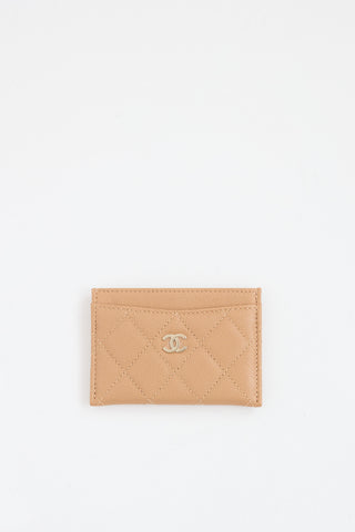 Chanel 2023 Quilted Caviar Leather Classic CC Cardholder