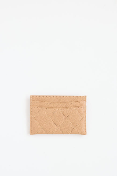 Chanel 2023 Quilted Caviar Leather Classic CC Cardholder