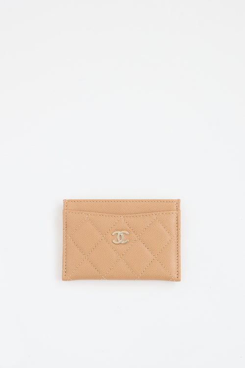 Chanel 2023 Quilted Caviar Leather Classic CC Cardholder