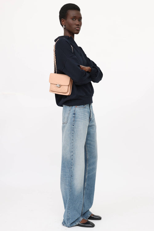 Chanel 2017 Mini CC Caviar Box Top Flap Bag