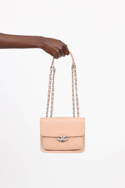 Chanel 2017 Mini CC Caviar Box Top Flap Bag