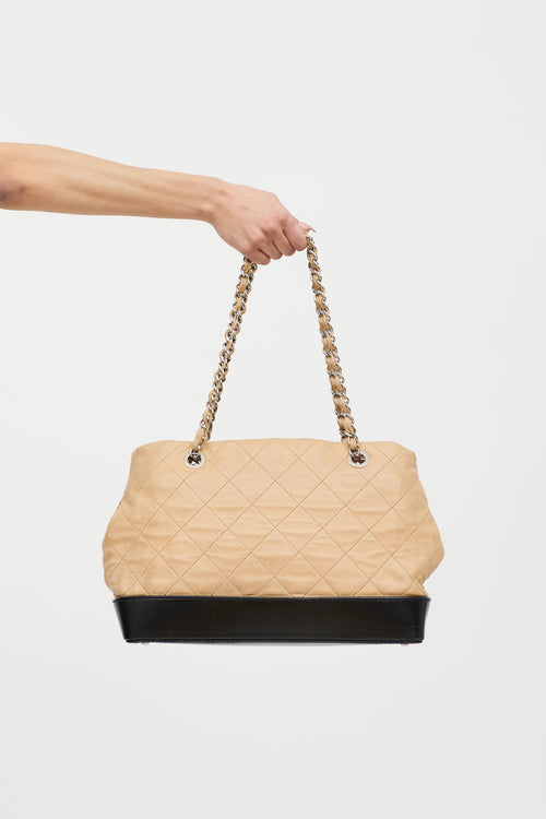 Chanel 2010 Quilted VIP Contrast Tote Bag