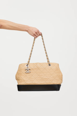 Chanel 2010 Quilted VIP Contrast Tote Bag