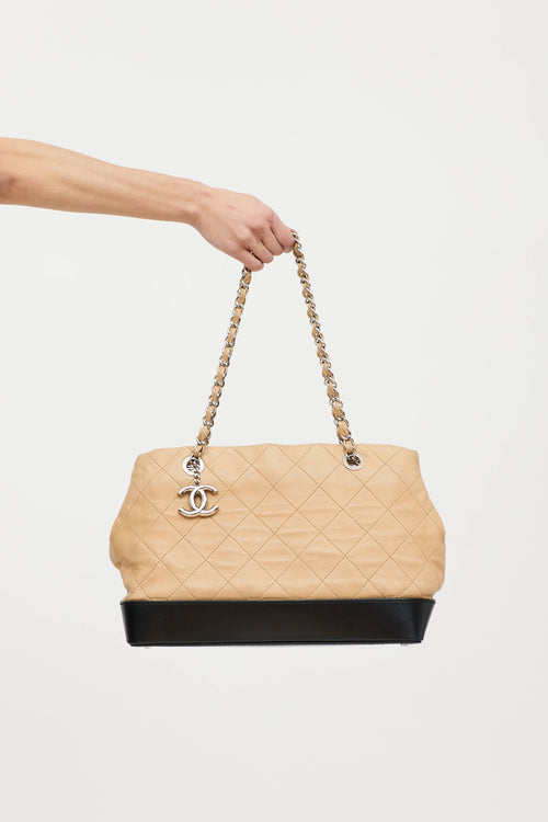 Chanel 2010 Quilted VIP Contrast Tote Bag