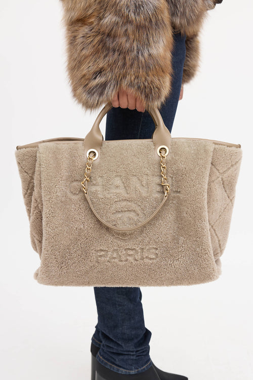 Chanel 2027 Shearling Deauville Tote