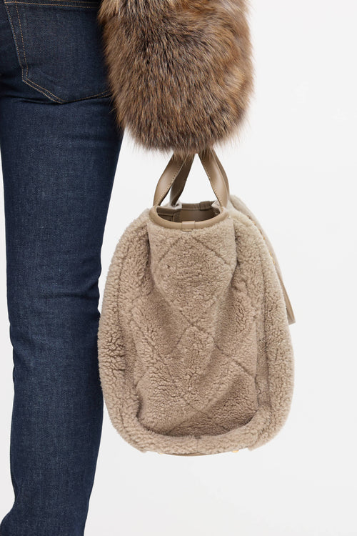 Chanel 2028 Shearling Deauville Tote