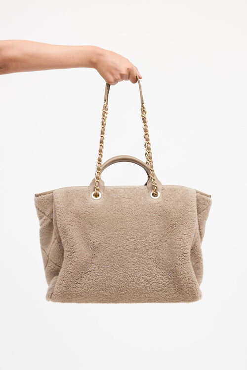 Chanel 2024 Shearling Deauville Tote