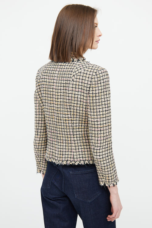 Chanel Beige Multi Linen Tweed Jacket