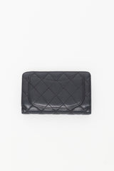 Chanel Black Leather CC L-Zip Wallet