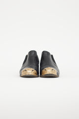Chanel Black & Gold Leather Bootie