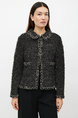 Chanel Black & Beige Tweed Jacket