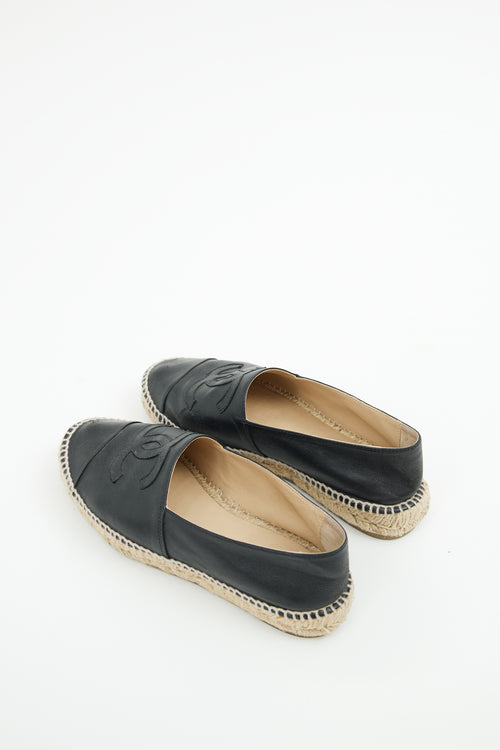 Chanel Black CC Espadrille