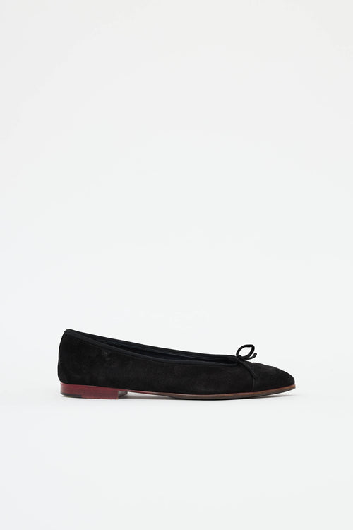 Chanel Suede CC Ballet Flat