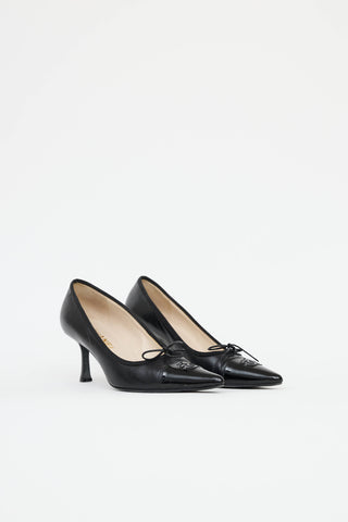 Chanel Vintage CC Bow Pump