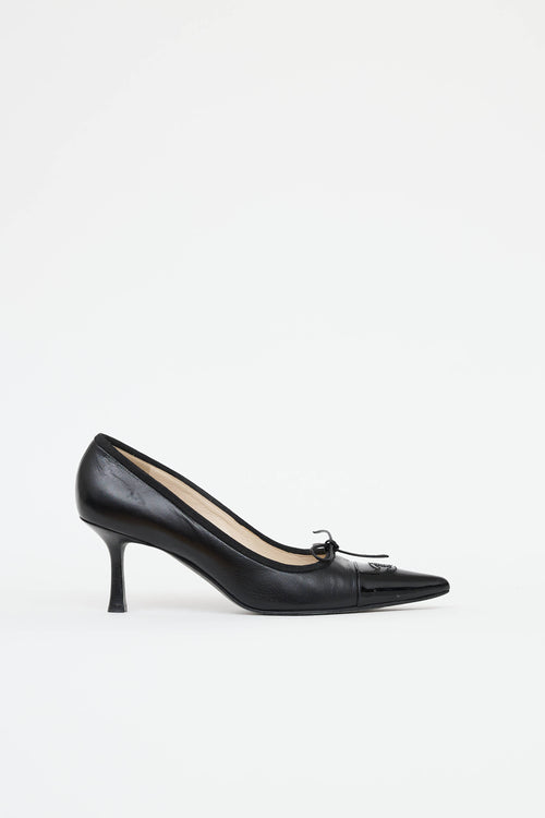 Chanel Vintage CC Bow Pump