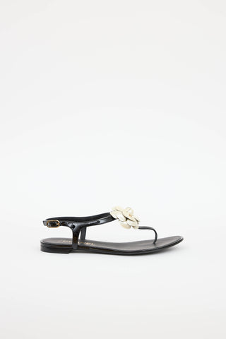 Chanel CC Camellia Sandal
