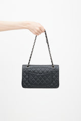 Chanel Black Caviar Medium Double Flap Shoulder Bag