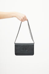 Chanel // Black Caviar Timeless Leather Wallet On Chain – VSP