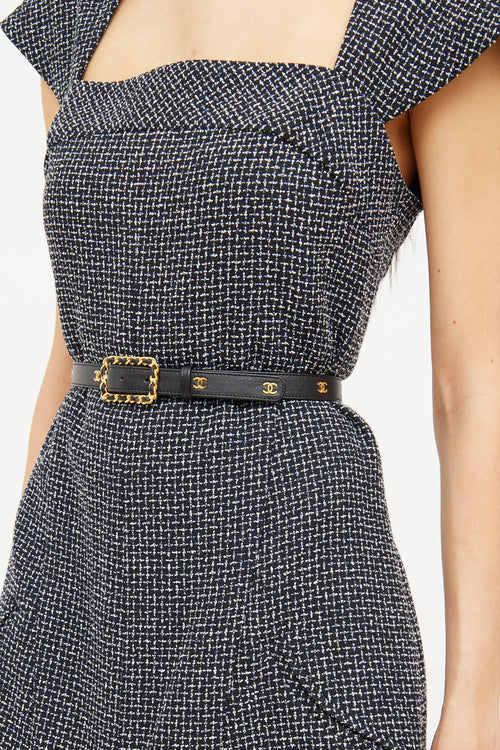 Chanel Black Chain Buckle CC Belt